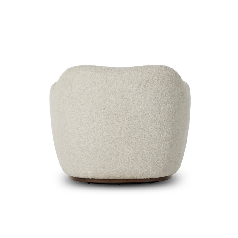 Julius Swivel Chair, Sheldon Ivory Polyester Blend