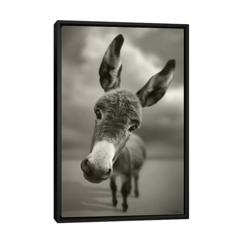 Hey There by Ben Heine - Print on Canvas, 66.04 cm H x 45.72 cm W, Black Framed