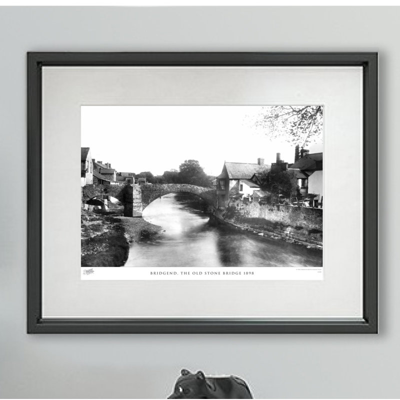 Bridgend, The Old Stone Bridge 1898 by Francis Frith - Single Picture Frame Print, 45cm H x 60cm W x 2.3cm D