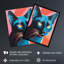 Wall Art Print Siamese Cat On Screen Artwork Spot Block Colour Duotone Retro Riso Interior Design Poster