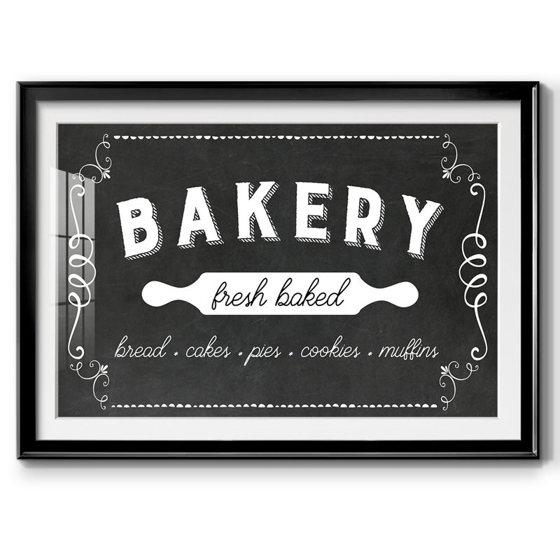 " Bakery ", Black, 19" H x 27" W x 1.5" D