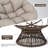 41.5" Ergonomic Wicker Chair With 360° Swivel, Thick Cushion, Iron Frame-2036741065