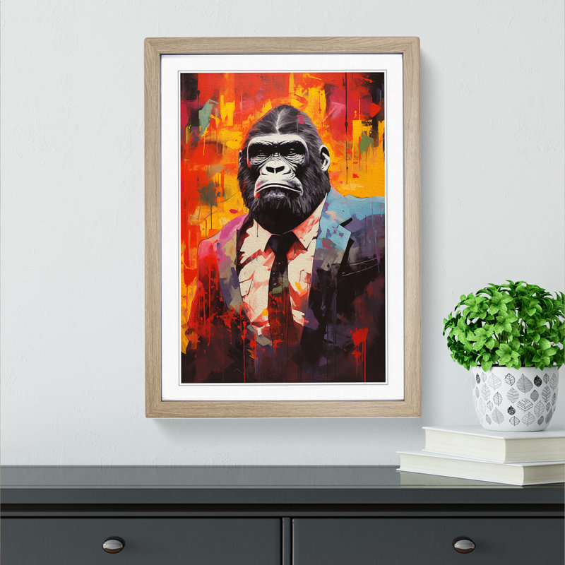 Gorilla Dadaism - Framed Print