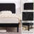 3 Piece Black Bedroom Set with Upholstered Platform Bed & 2 Nightstands, Adjustable Headboard Bed Frame with Wood Slats and Bedside Tables, Industrial Bedroom Furniture Set of 3 for Bedroom, Apartment, Airbnb, Rental, Guest Room-1691288349