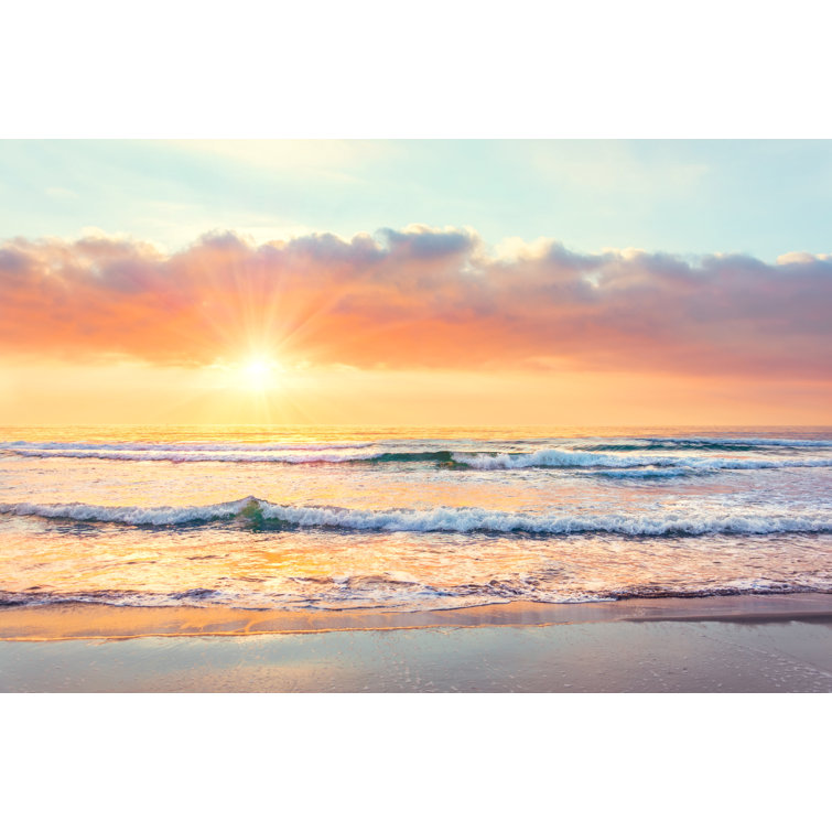 Highland Dunes Ocean Wave On Canvas by Aapsky Print | Wayfair