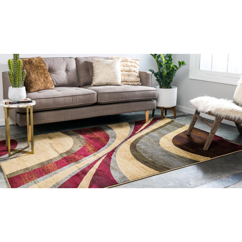 Abstract Indoor Rug, Rectangle 7' x 10'