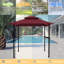 8 pi L 5 pi. D Pavillon de jardin à structure en acier avec auvent imperméable et anti-UV-108090652