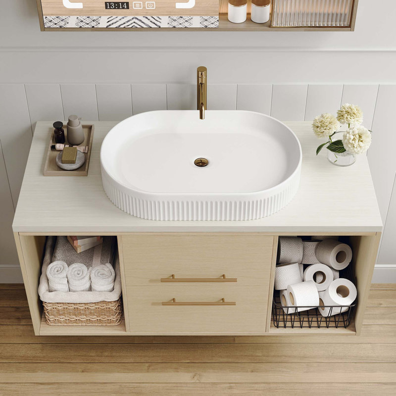 Meuble-lavabo mural moderne 39,3 pi
