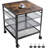Rustic End Table, 2-Tier Side Table With Adjustable Height Shelf , Rustic Brown