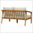 Westin Outdoor Acacia Wood Loveseat With Durable Frame And Comfortable Cushions, Perfect For Patio And Garden