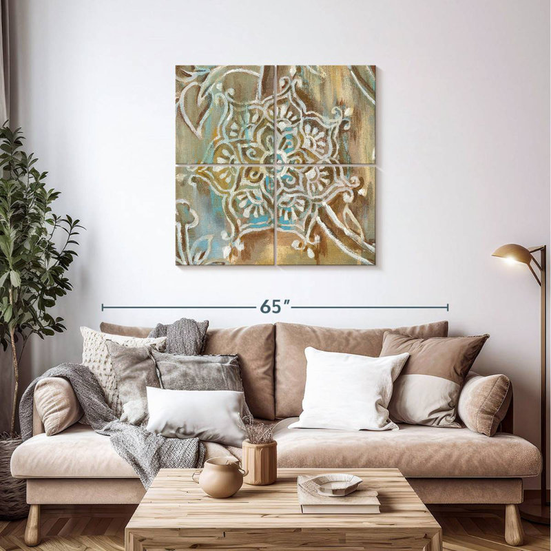 Kerner Henna I Blue, 38" H x 38" W