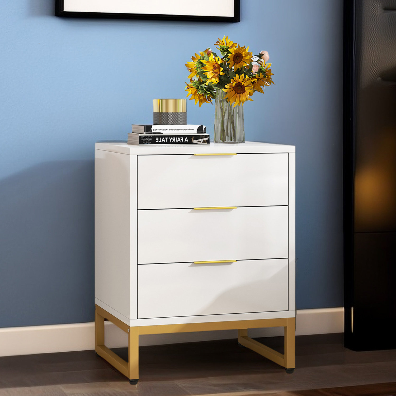 Mercer41 Braebury Metal Nightstand | Wayfair