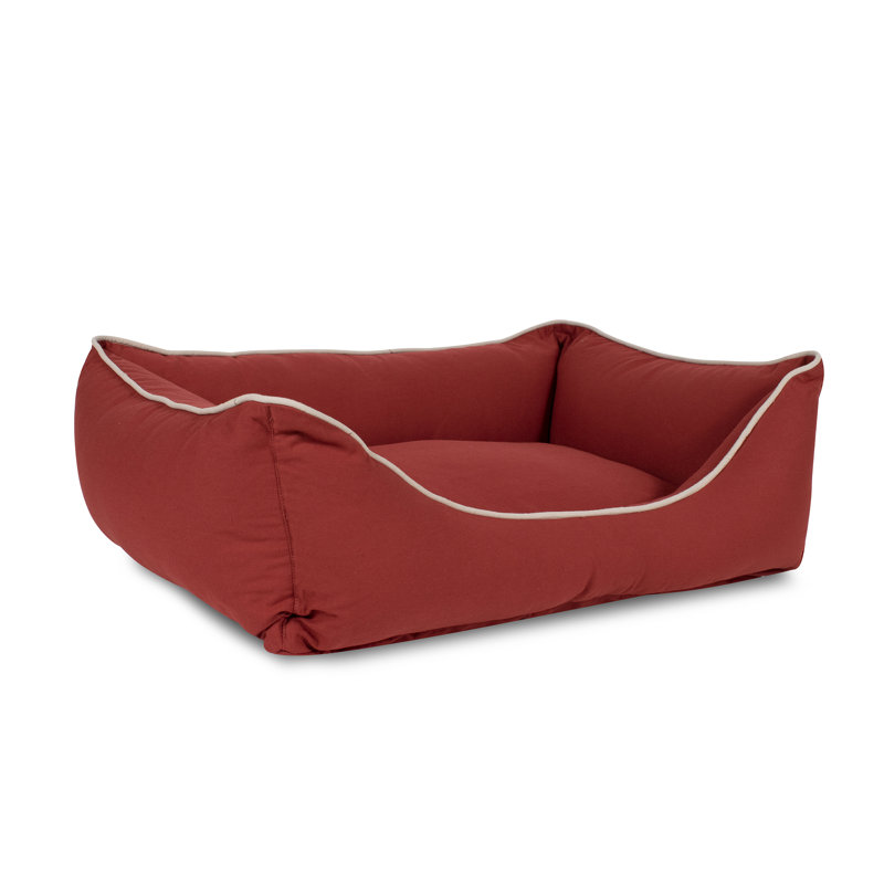 Lit pour chien classique à profil bas Kuddler, Moyen (l 36 po x P 27 po x H 10 po), Rouge