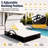 Double Outdoor Chaise Lounge Daybed With Canopy, 5-Position Adjustable Reclining Backrest With Hidden Side Table And Arched Armrests-395863054