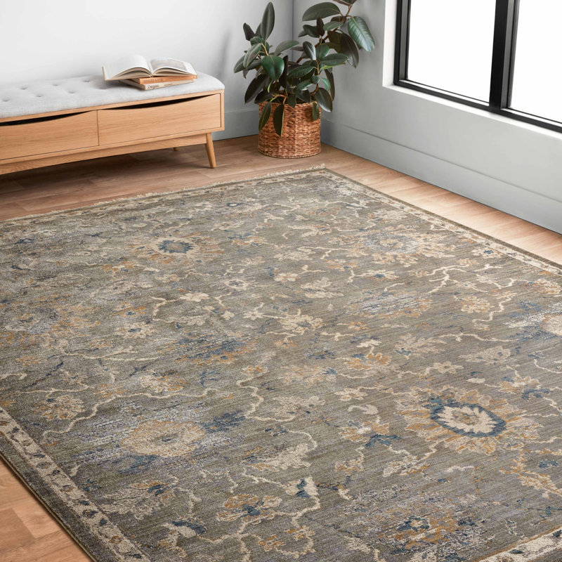 Tapis brun à motif de fevrier, Rectangle 9 pi x 12 pi