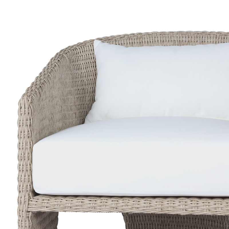 Fae Outdoor Dining Armchair, Vintage White/WHite