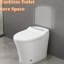 Toilette allongée à siège chauffant intelligent avec chasse d'eau réglable à température réglable et corps en céramique