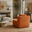 Canapé sans accoudoirs avec coussin en tissu - orange-131578258