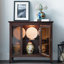 Vitrine d'entrée en bois massif avec lumière intérieure-29908574