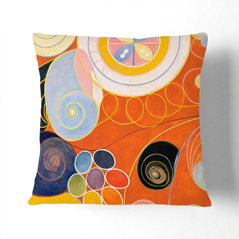 They Tens Mainstay IV Abstract Scatter Cushion with Filling, 40cm H x 40cm W x 15cm D, White