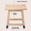 Tabouret d'appoint en bois massif de 18 po fabriqué à la main Finesse-280229470