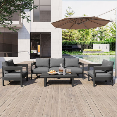 Ballet 4-Piece Outdoor Conversation Set With Cushions