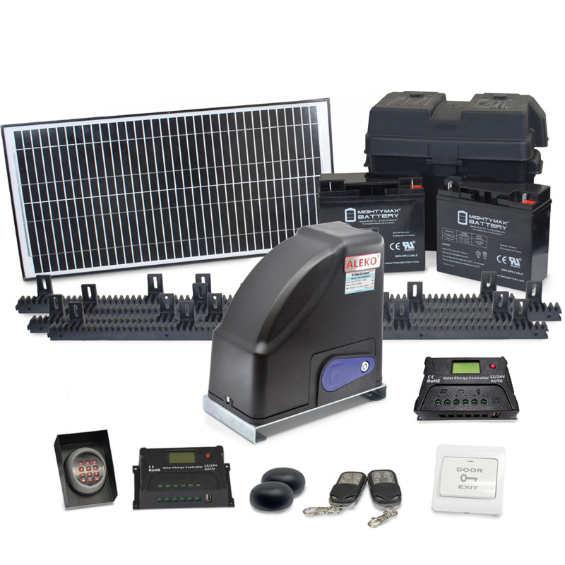 Ouvre-porte coulissant à engrenage - Kit solaire AR500 60W