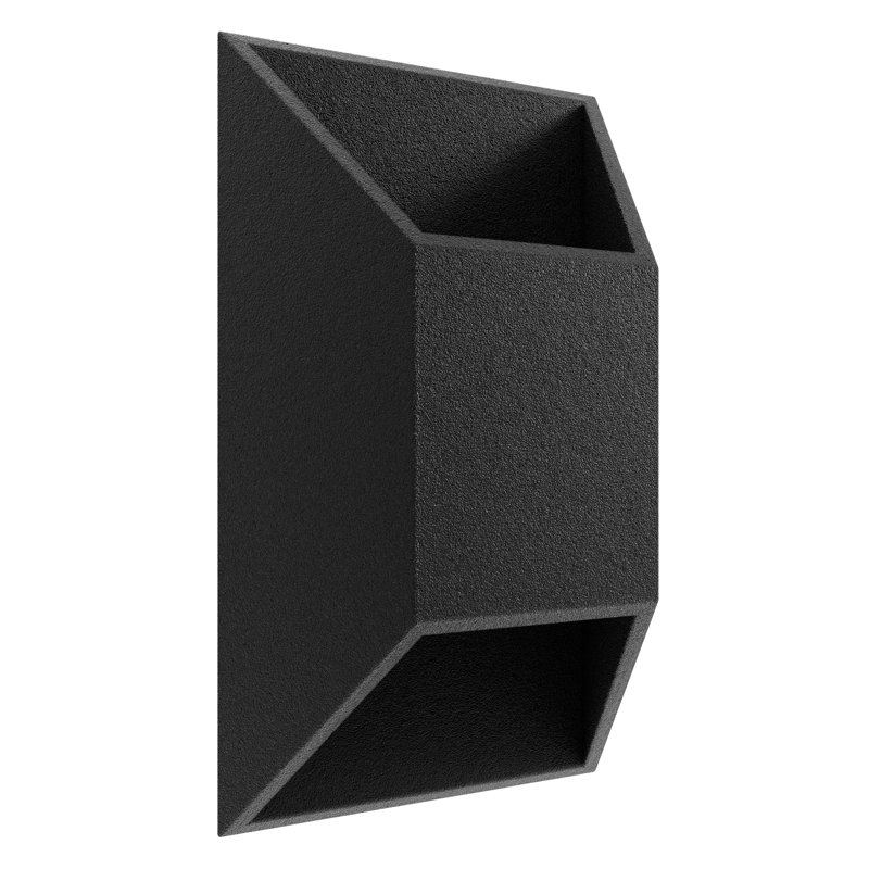 Cassin LED Wall Light, 12" H x 7" W x 3.75" D, Black