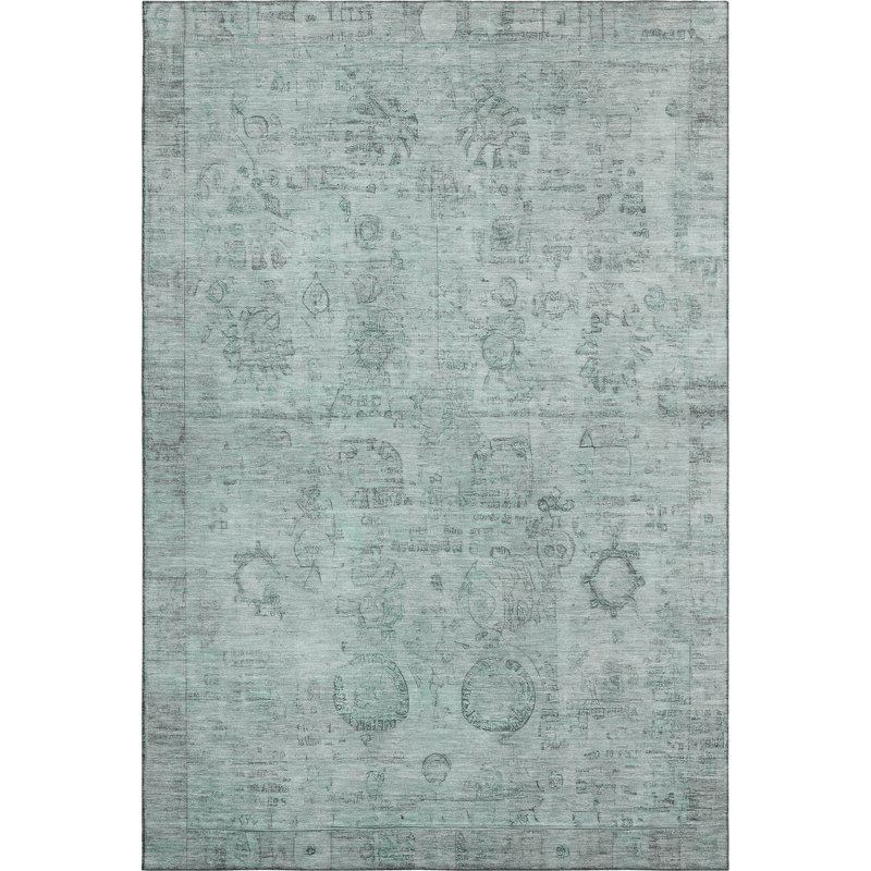 Premium Machine Washable Verlin AMF1769 Border Rug, Rectangle 3' x 5'
