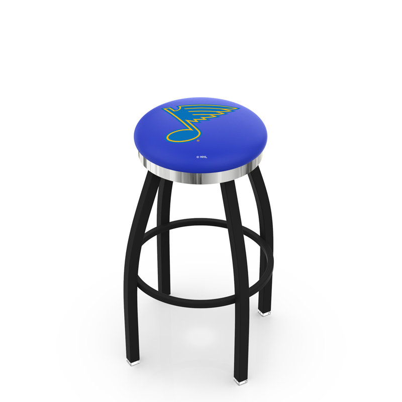 NHL 30" Swivel Bar Stool with Cushion, Ride noire, Chrome, Capitales de Washington