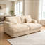 Double chaise longue avec deux coussins de soutien, ports USB et porte-gobelets-1876689845