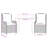 Garden Dining Set Grey PE Rattan Medium Removable Covers-821418129