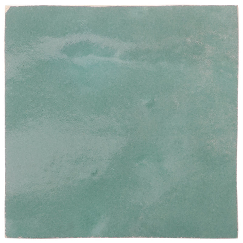 Virello 4x4 Glossy Ceramic Wall Tile, Mint Green