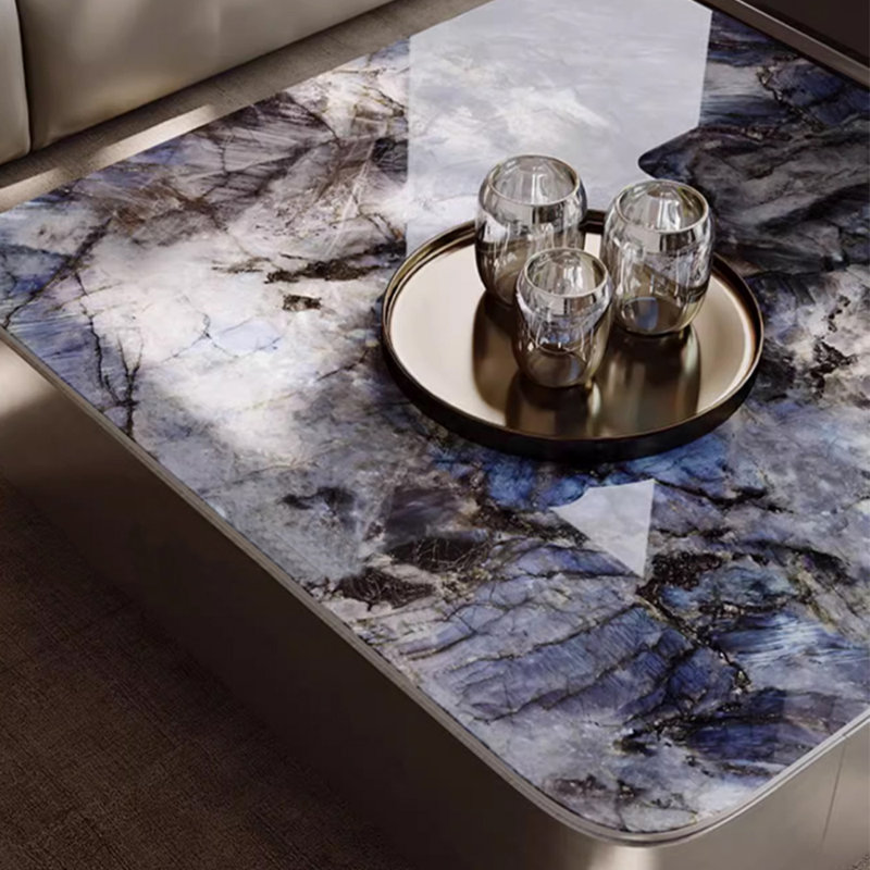 Light luxury high-end home coffee table, 12.6" H x 31.5" L x 31.5" W