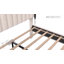 Structure de lit double tapissier en tissu d'ameublement pleine grandeur avec tête de lit réglable en hauteur, rangement silencieux, aucun sommier tapissier requis-307080108-282332915