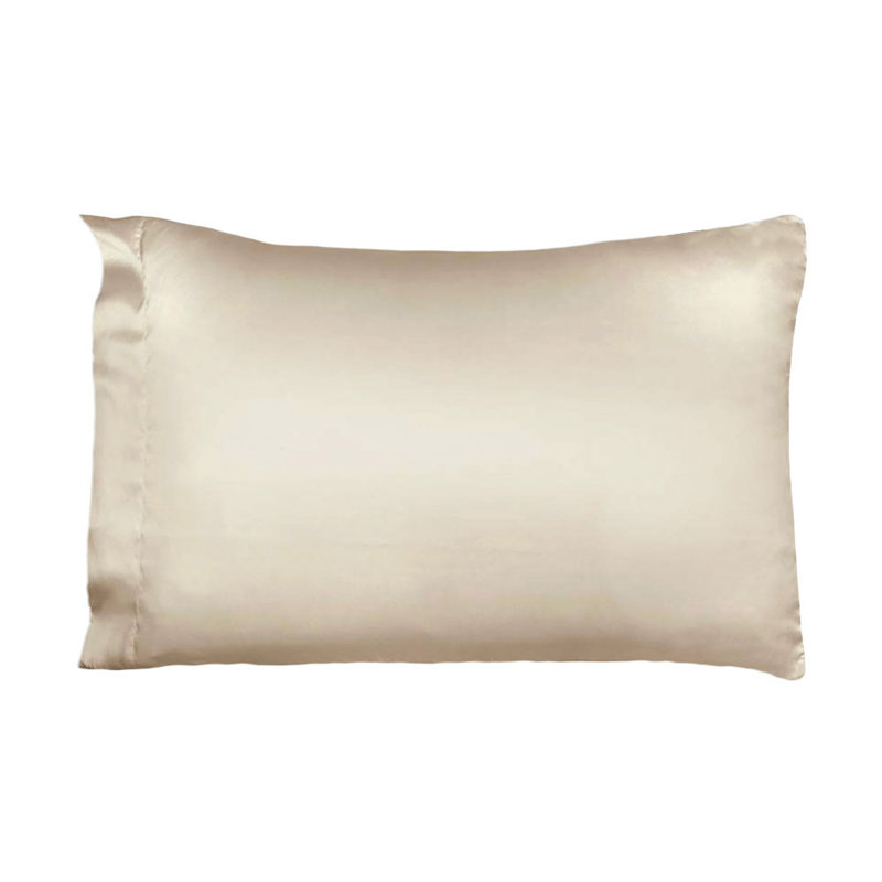 Champagne Silk and Cotton Cooling Standard/Queen Pillowcase