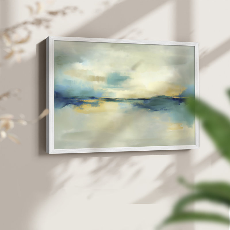 Série abstraite XCIX, reproduction encadrée, H 22 po x l 28 po, Blanc