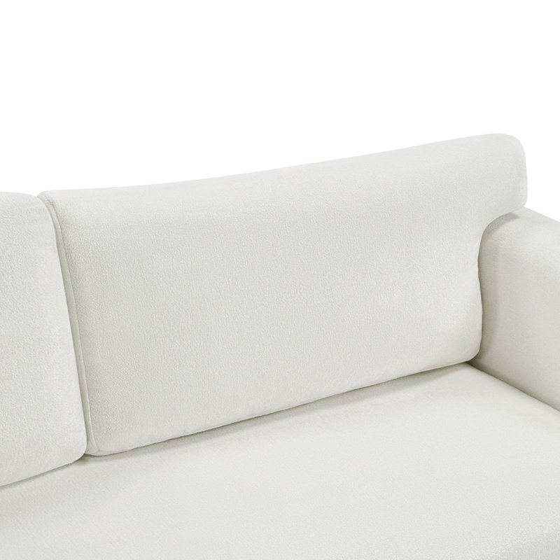 Canapé d'appoint moderne 3 places 79,1 "pour canapé, salon et petit espace, beige / avoine / vert / jaune, Beige