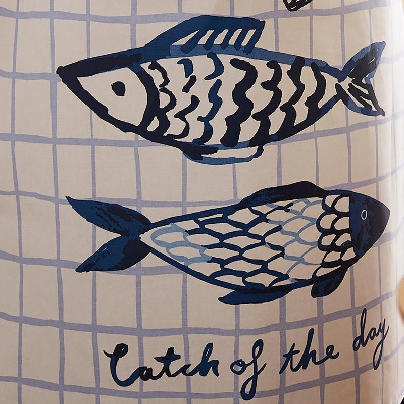 Catch Of The Day Striped Cotton Bib Apron