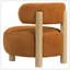 Chaise d'appoint chic avec dossier incurvé pour des espaces élégants-416505926