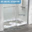 Porte de douche coulissante double semi-sans cadre l 56 à 60 po x H 76 po avec verre trempé transparent de 5/16 po (8 mm)-121085846