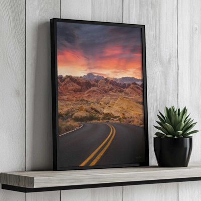«Sunset Valley Road» par Martin Podt, reproduction d'art