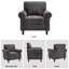 Fauteuil d'appoint rembourré à accoudoirs roulés Luelle-217720204