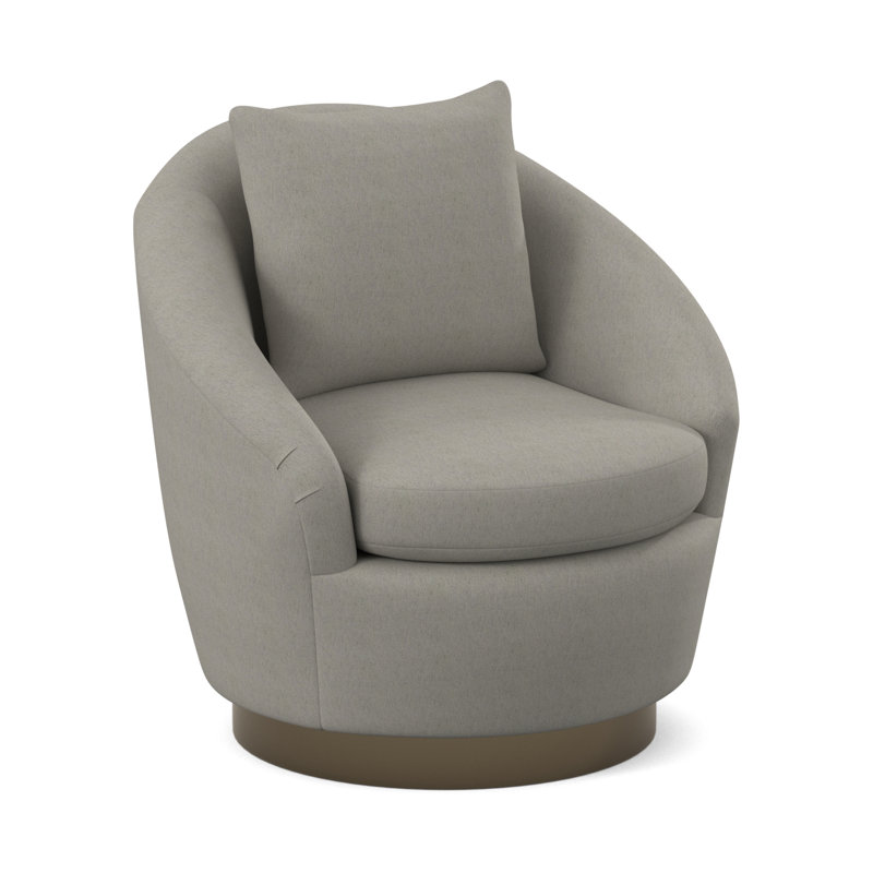 Lumen Swivel Barrel Chair, Libby Linen