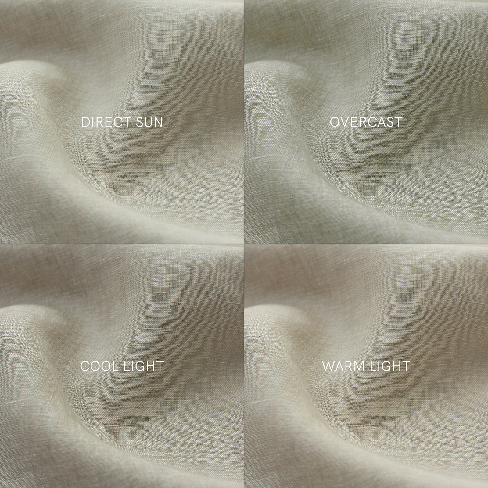 100% French Linen Curtain Set, 50" W x 108" L, Putty Heather
