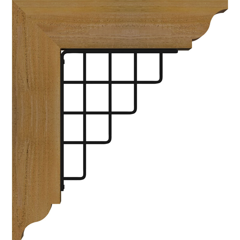 Support de fer traditionnel 4 po Diane, H 20 po x P 18 po, Cèdre rouge de l'Ouest l 4 po x T 4 po (sciage br