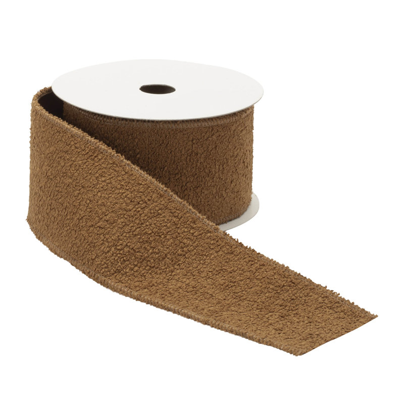Ruban de velours à bord brut , H 2,5 po x l 180 po x P 0,1 po, Bleu clair