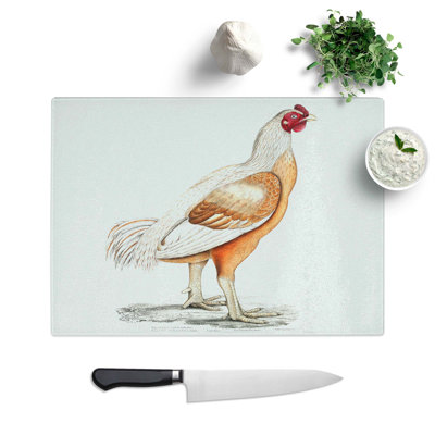 Glass Malabar Cock by John Edward Gray Chopping Board