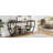 709 Inch Industrial Console Sofa Table With 7-Tier Storage Shelves For Living Room, Hallway, Or Foyer