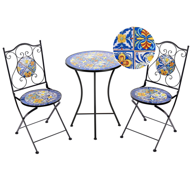 Aalijah Round 3 - Piece 2 - Person 60Cm L Outdoor Bistro Set